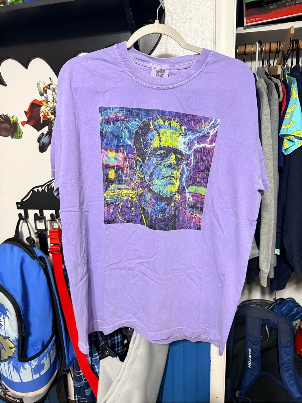 Neon Frankenstein Graphic Tee - Lavender - Picture 2 of 4